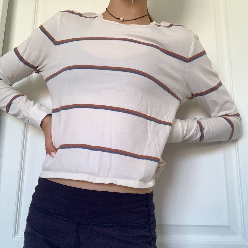 White striped long sleeve